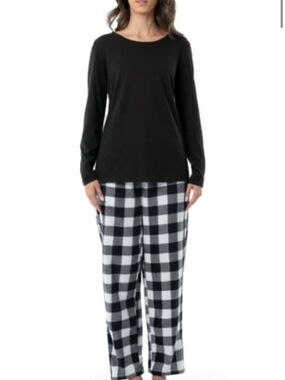 Brand New Fruit of the Loom Women’s PJs Jersey Top and Fleece Pants